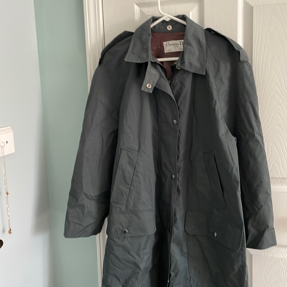 Christian Dior Green Trench Coat Vintage 10